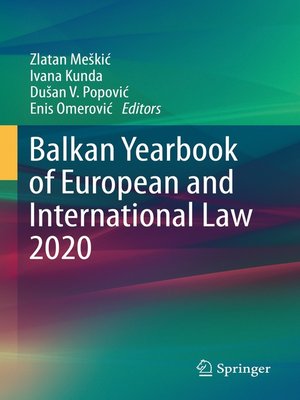 cover image of Balkan Yearbook of European and International Law 2020